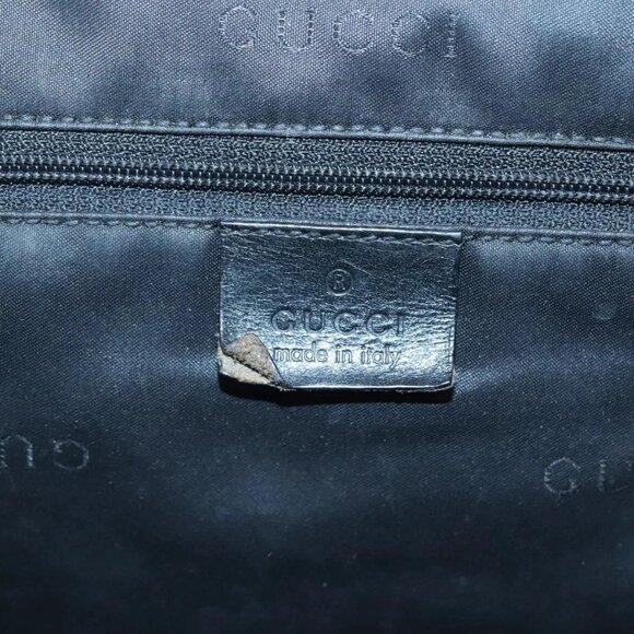 GUCCI GG Canvas Jackie Tote Bag Black Silver 002 1064 1669 Auth bs26232 - Picture 10 of 16